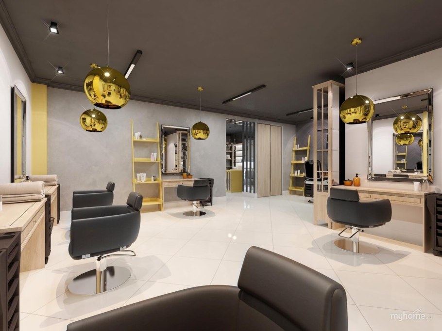 Стильный интерьер парикмахерской