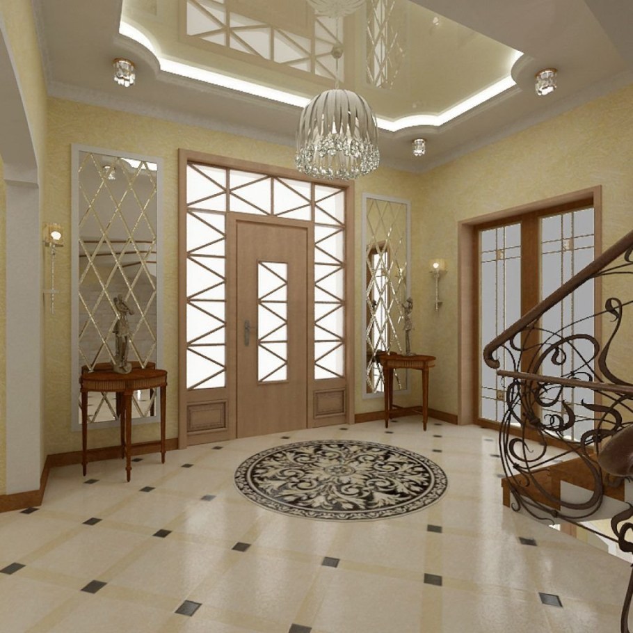 Интерьер прихожей в частном доме