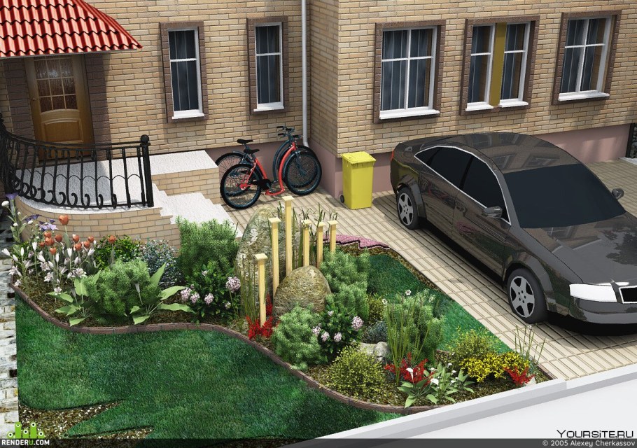 Ландшафт участка таунхауса