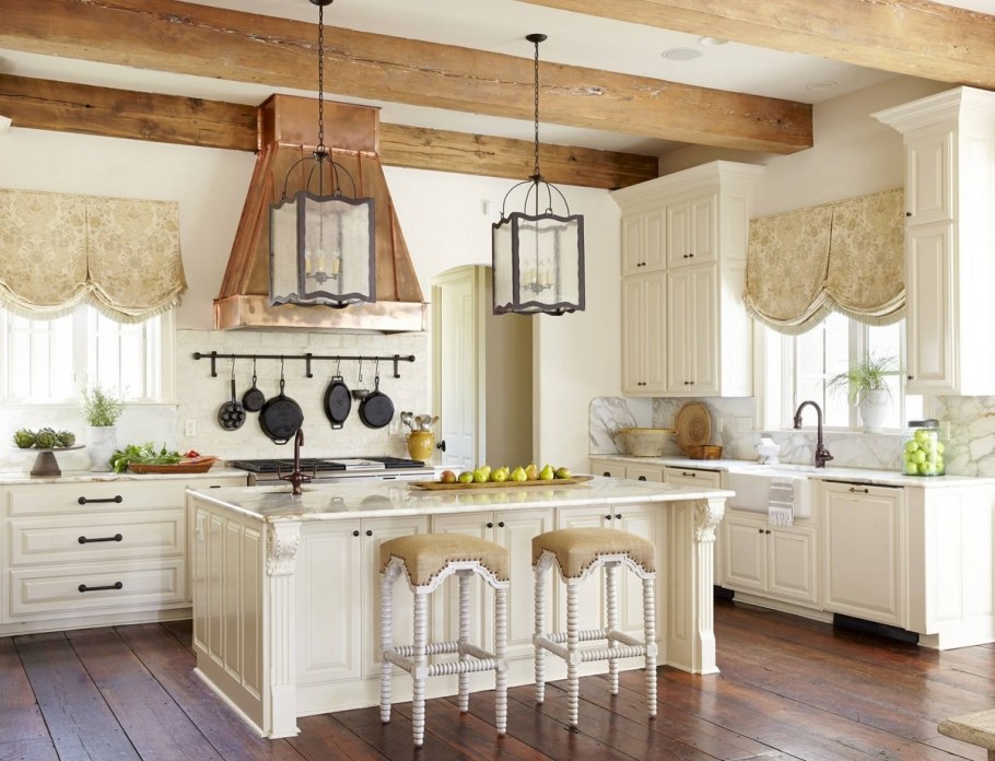 Белая кухня Кантри и Прованс