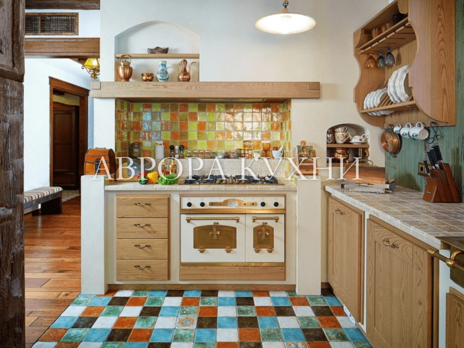 Кухня деревенский стиль Прованс Шале