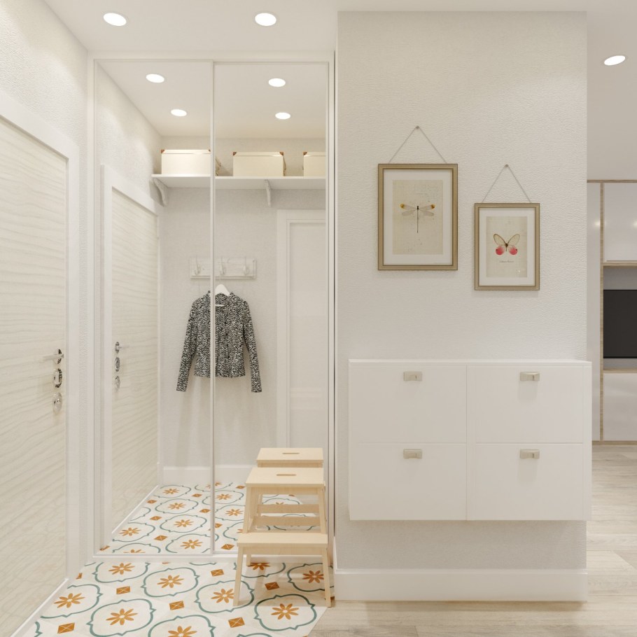 Прихожая в современном скандинавском стиле