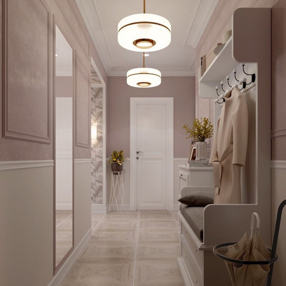 Светлая прихожая интерьер