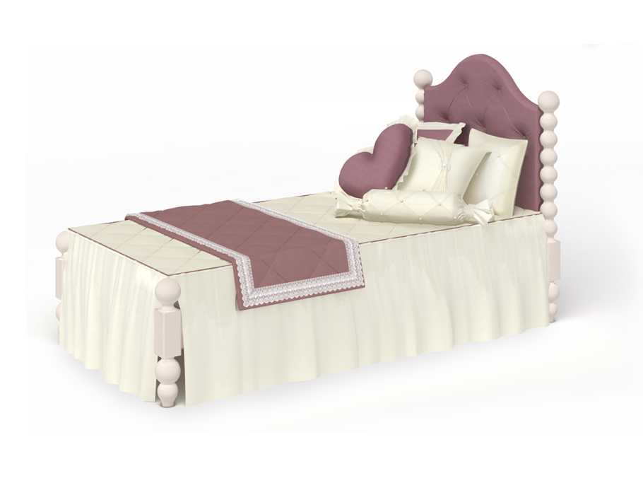 Кровать для девочки с мягкой спинкой
