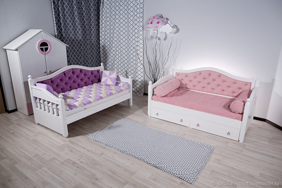 Мягкая кровать для девочки