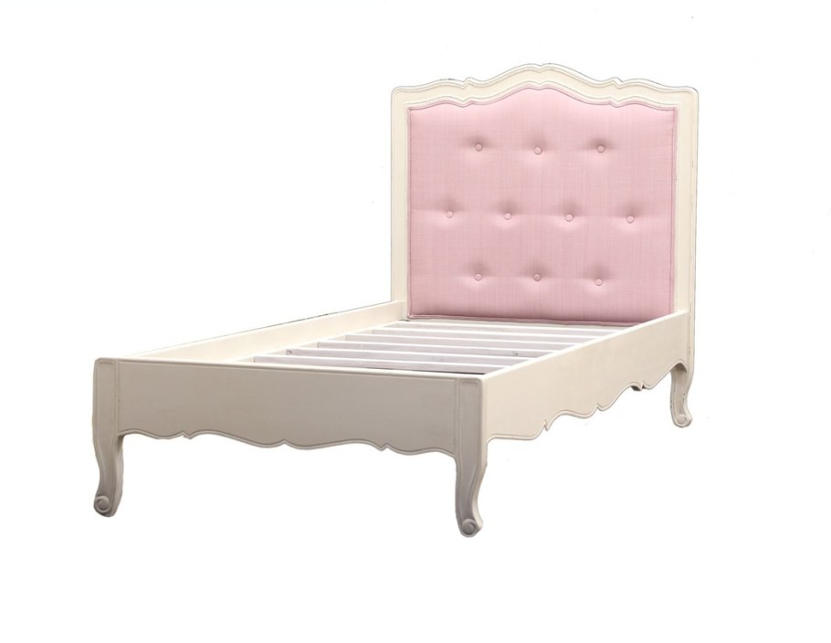 Детская кровать для девочки с мягким изголовьем