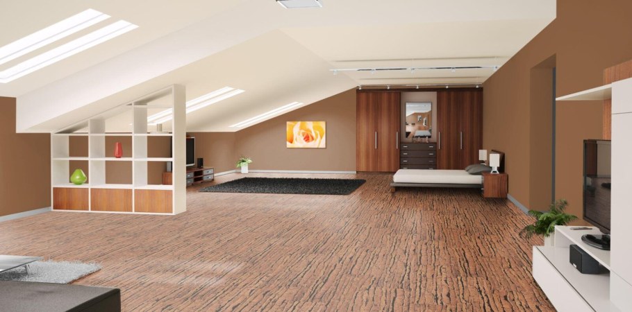 Пробковые стены и полы в интерьере квартиры