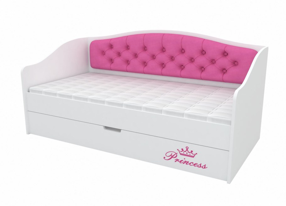 Детская кровать с мягкой спинкой