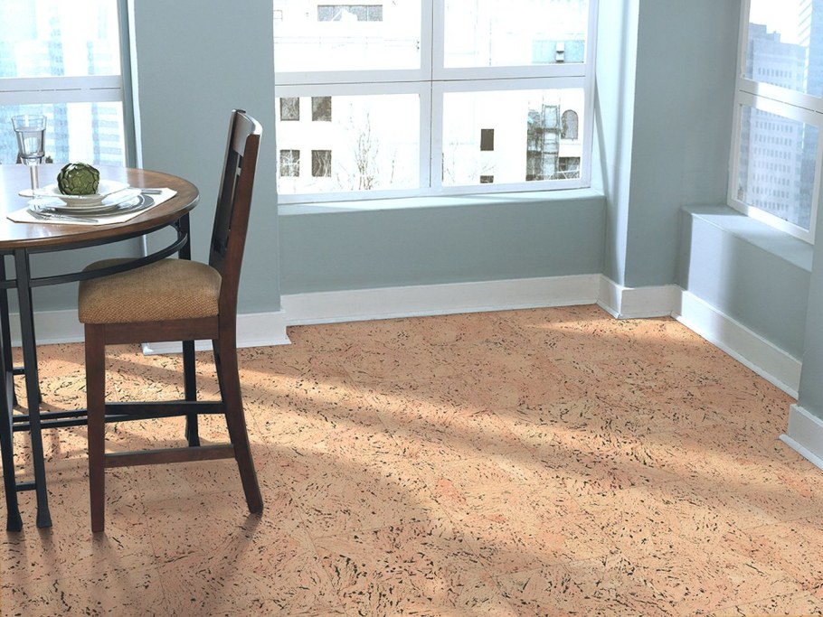 Пробка напольная в интерьере