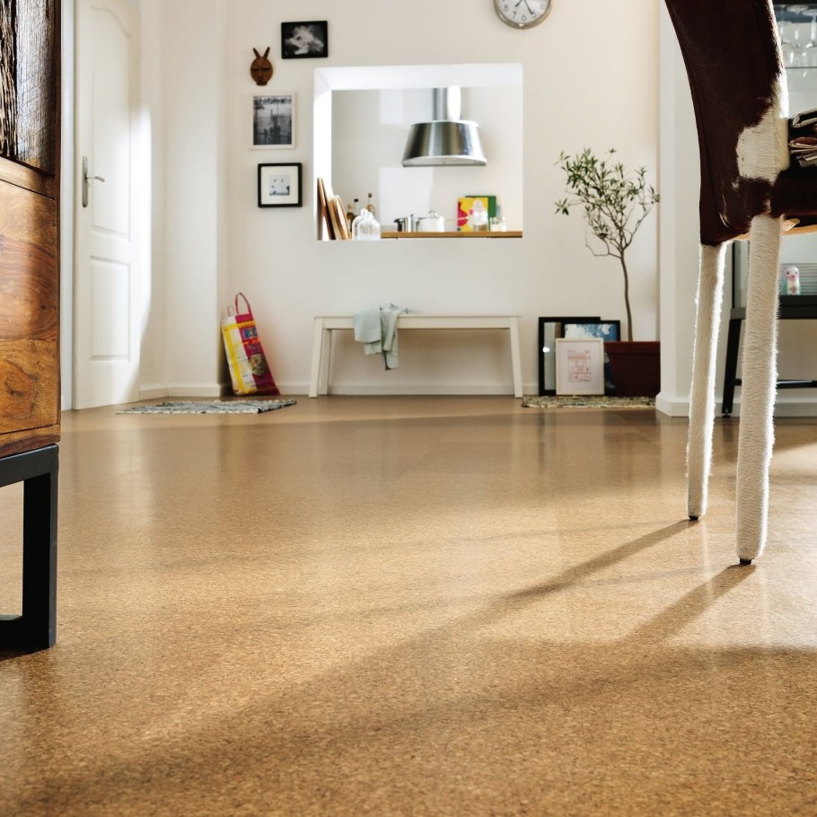 Пробковое покрытие для пола в интерьере