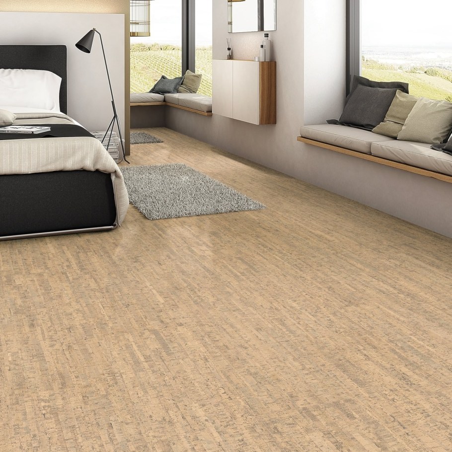 Пробковый пол в интерьере