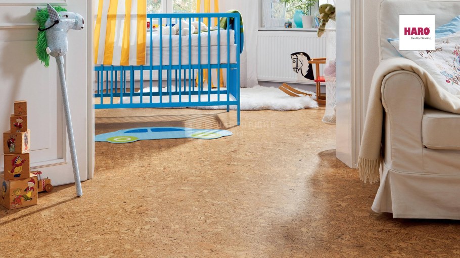 Пробковый пол в интерьере