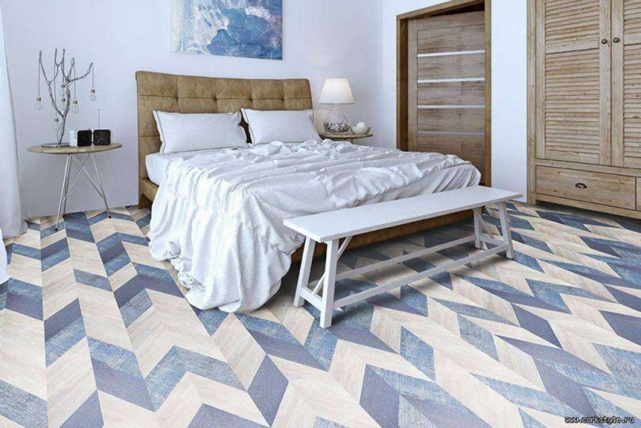 Пробковый пол Corkstyle Chevron Creme