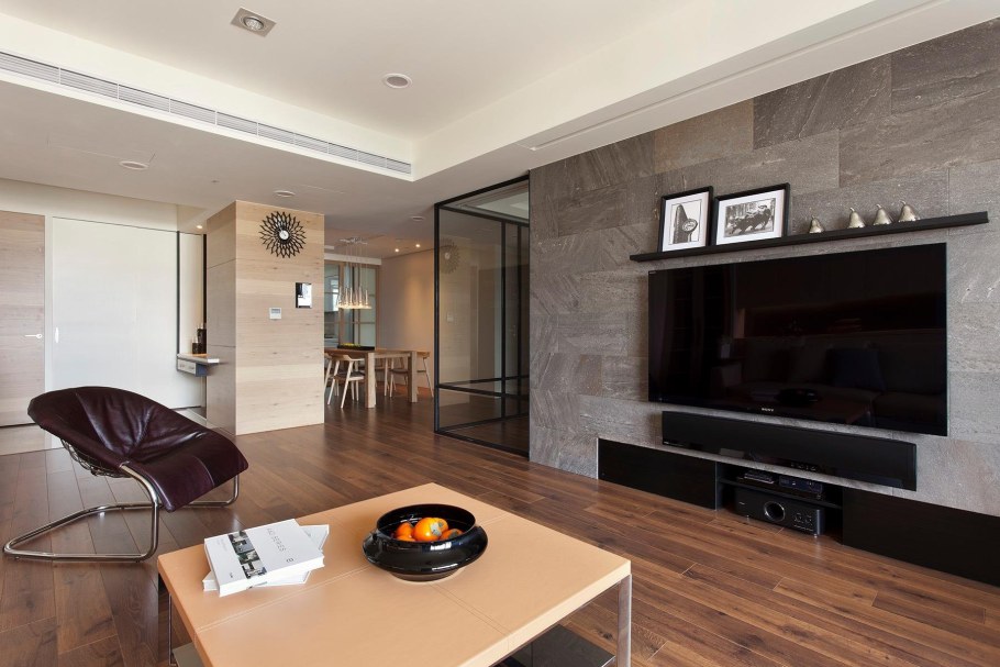 Отделка стен в гостиной