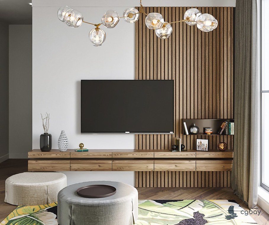 Гостиная зона телевизора