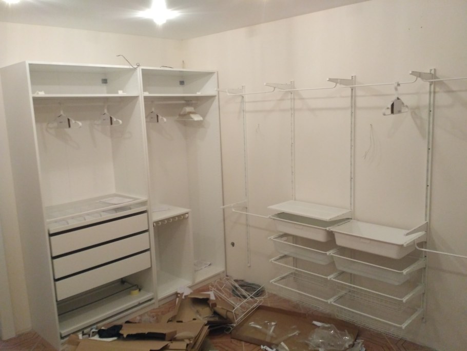 Гардеробная икеа АЛЬГОТ