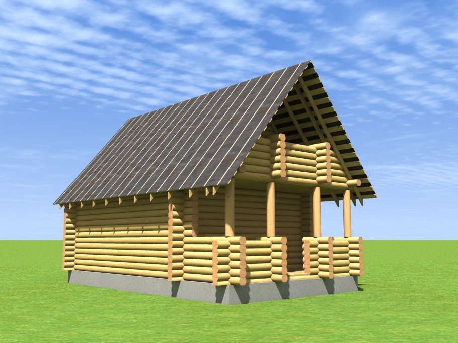 Сруб пятистенок