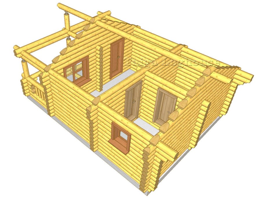 Сруб бани 6 на 6