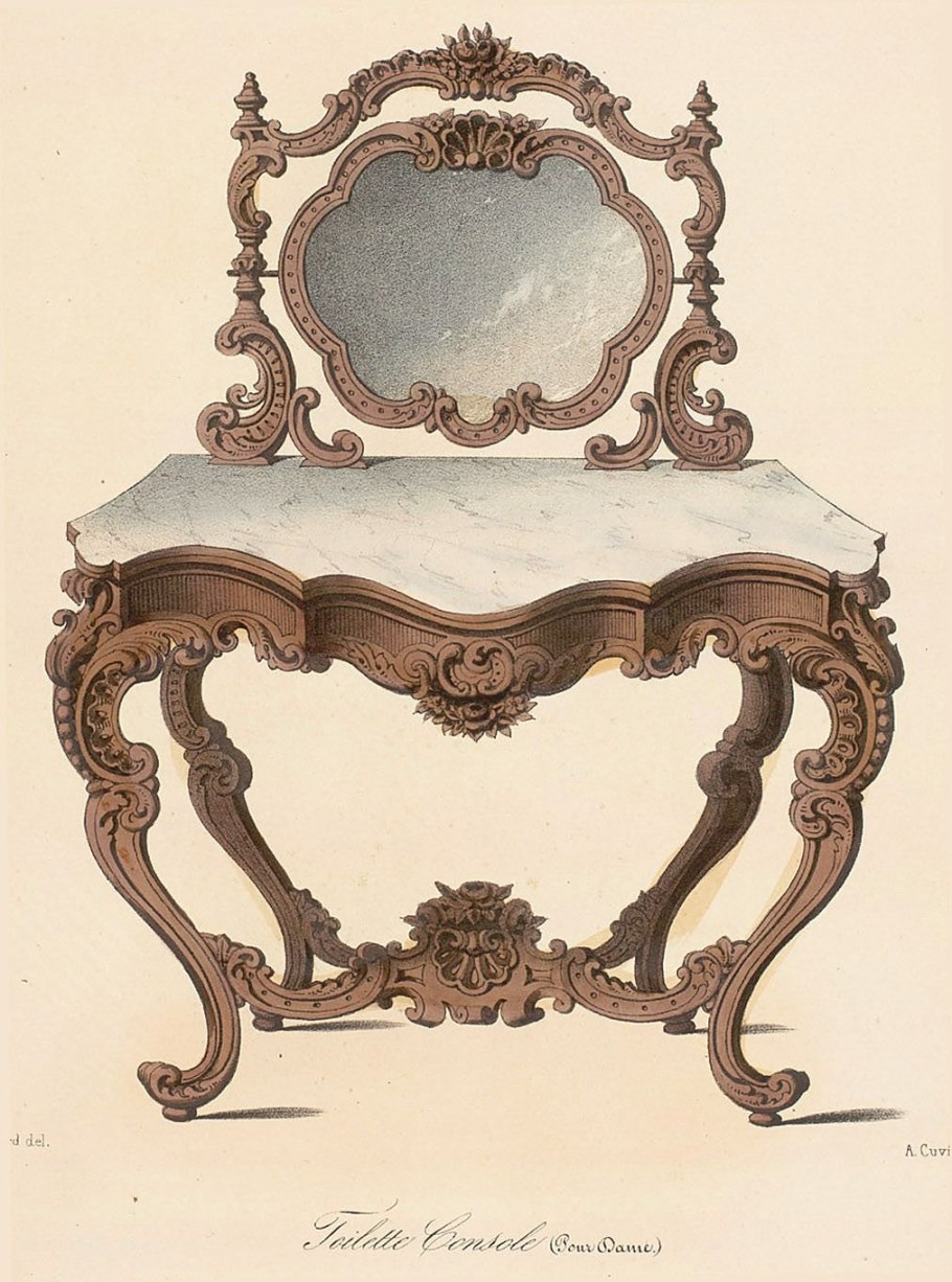 Туалетный столик 17 века рококо