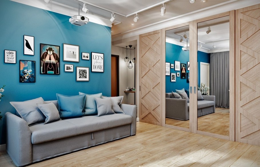 Интерьер гостиной в сталинке