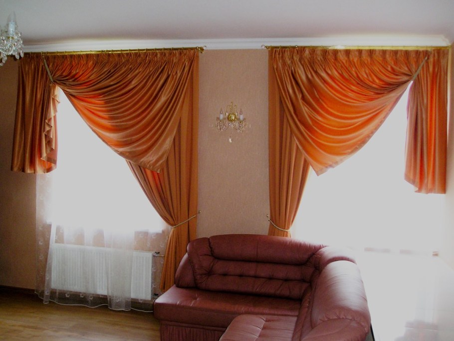 Советские оранжевые шторы