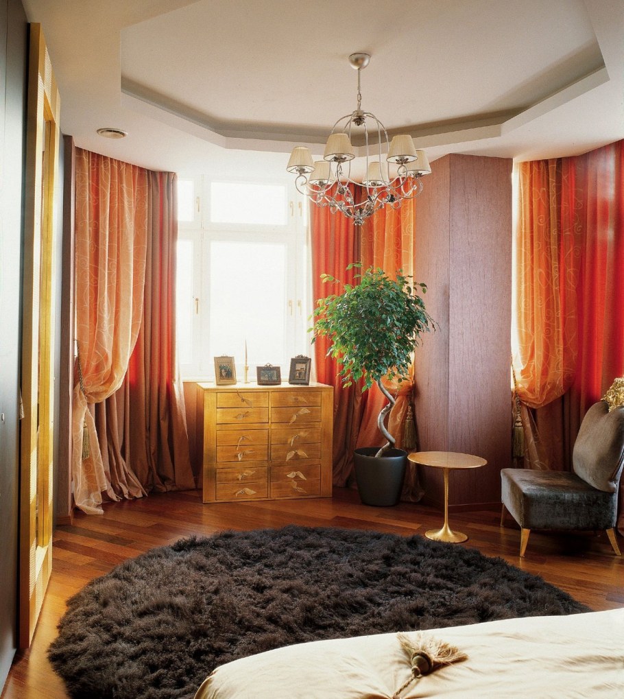 Шторы в терракотовых тонах