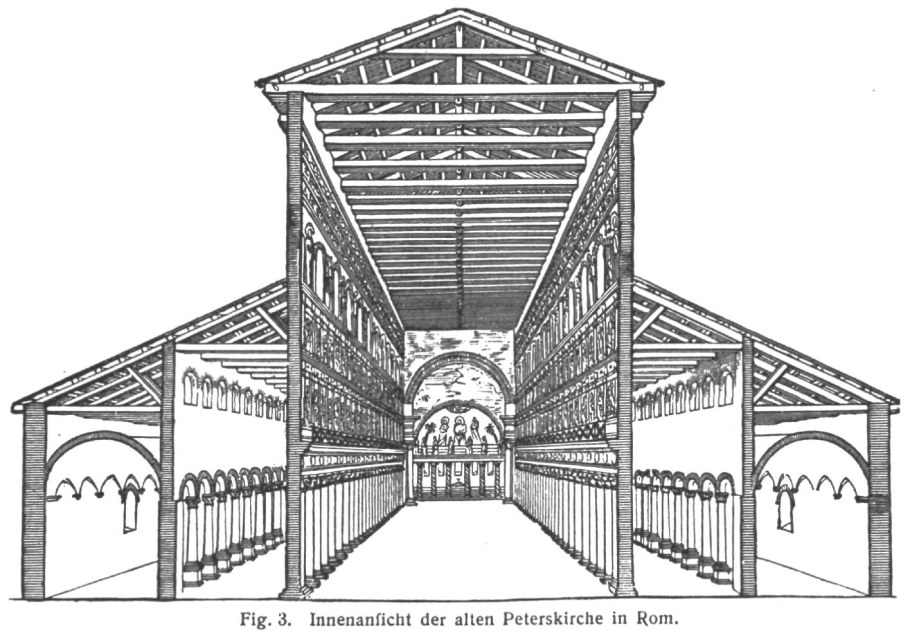 Раннехристианская базилика Святого Петра в Риме план