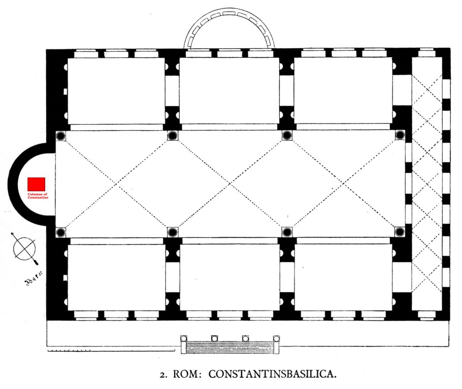 Базилика Максенция-Константина план