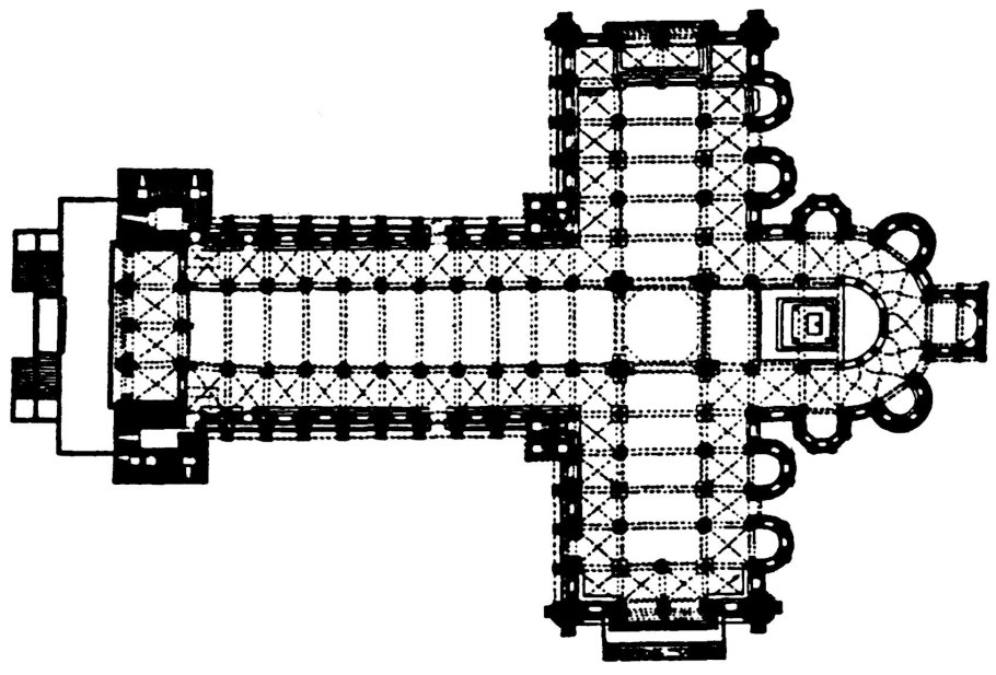 План собора базилика романский храм