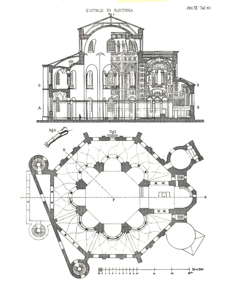 Церковь св Виталия в Равенне план