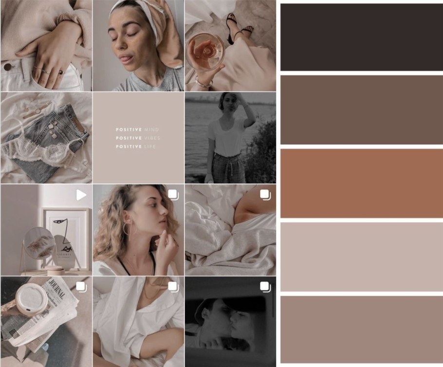 Цветовая палитра серый бежевый