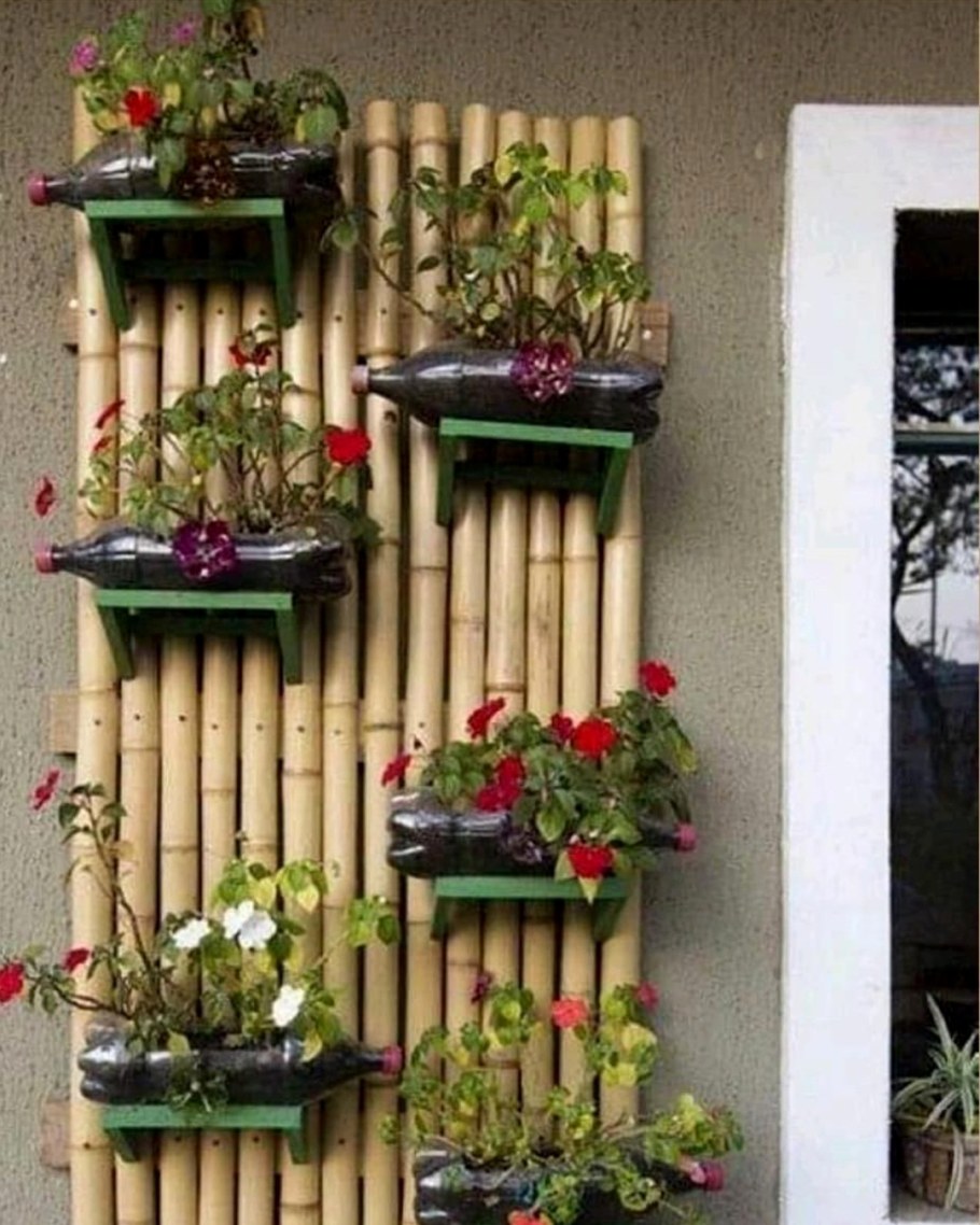 Подставки для цветов из дерева для сада
