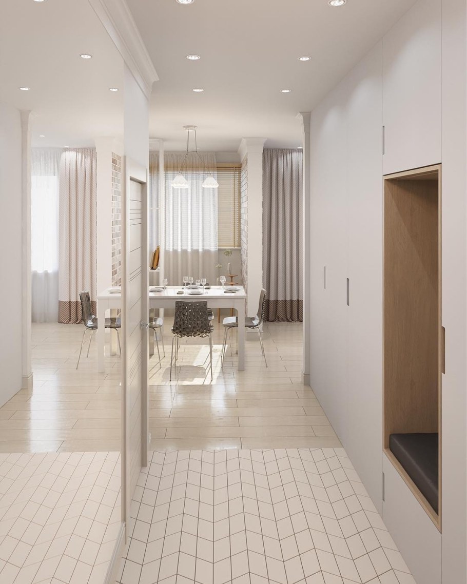 Кухня совмещенная с прихожей