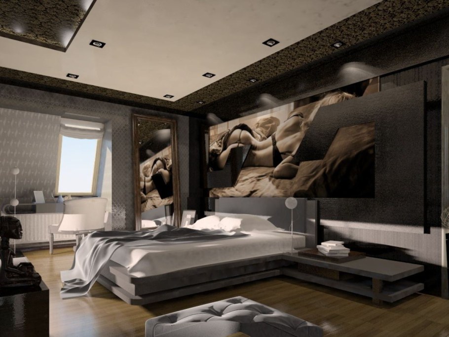 Шикарная мужская спальня