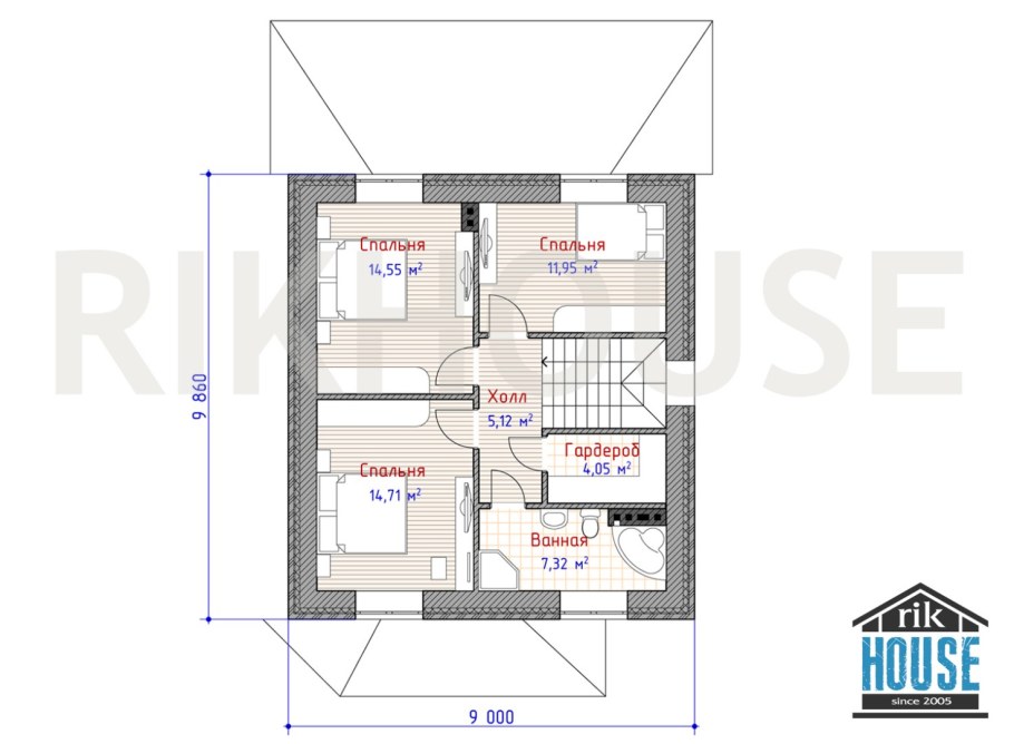 Артикул кд-505 двухэтажный дом с гаражом (площадь 281 м²) all-proekt