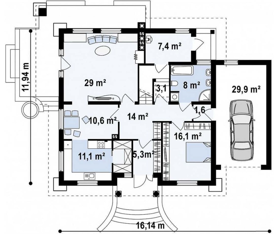 Планировка коттеджа