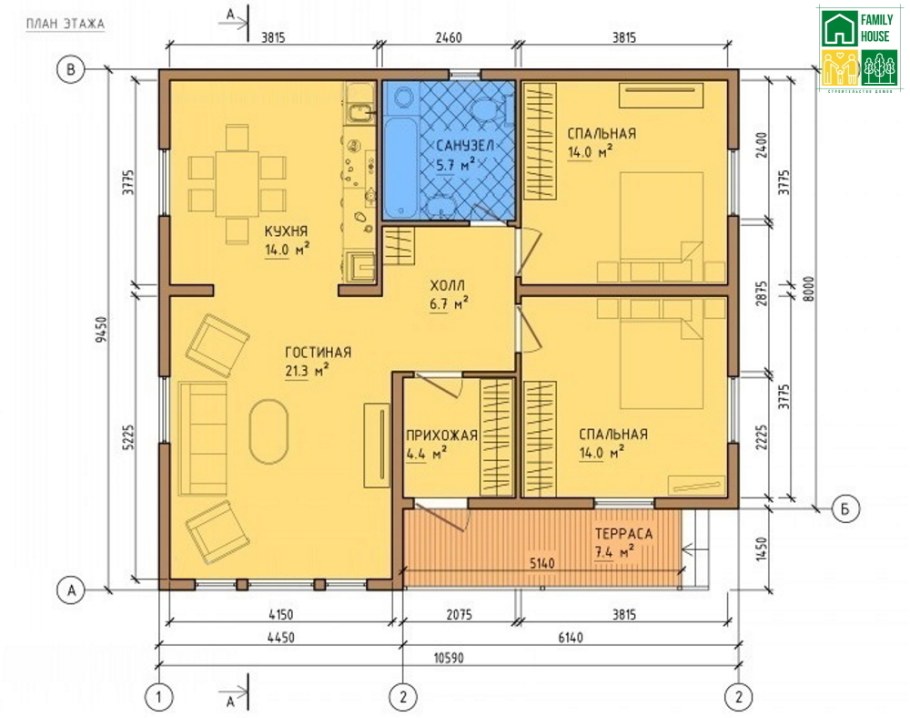 Дом каркасный 8х10 одноэтажный проекты
