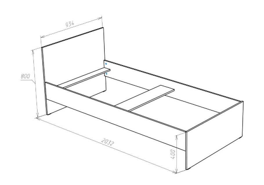 Николь кровать 90х200 венге