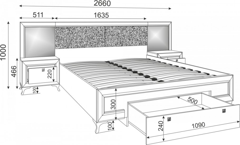 Ринер кровать Саванна