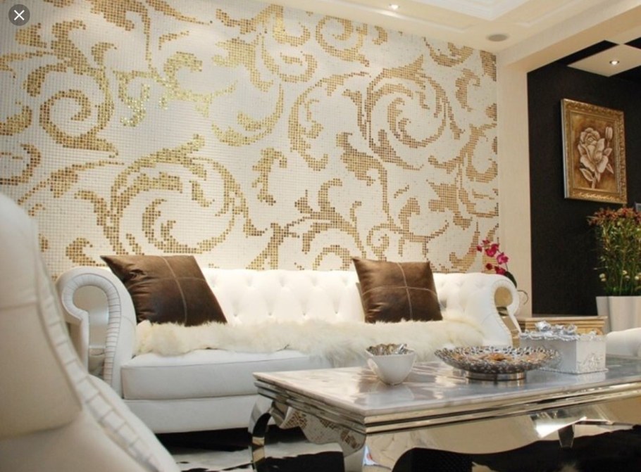 Расцветки обоев для зала