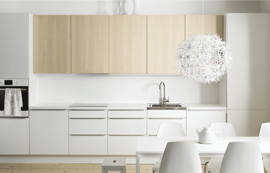 Белая кухня икеа