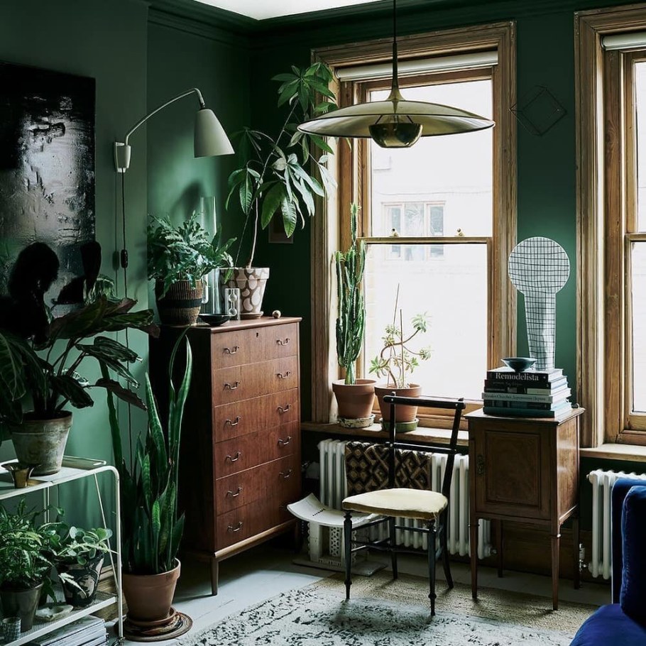 Зеленый цвет в интерьере
