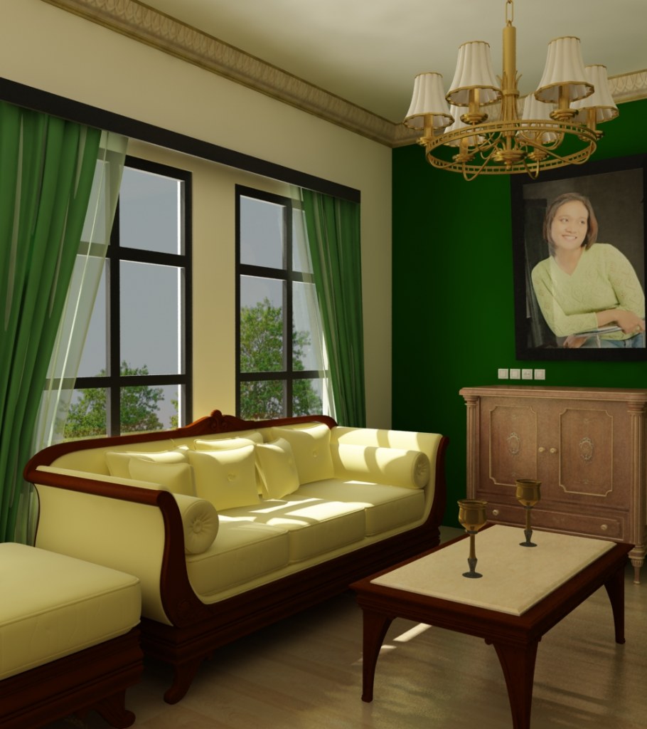 Зеленый цвет в интерьере