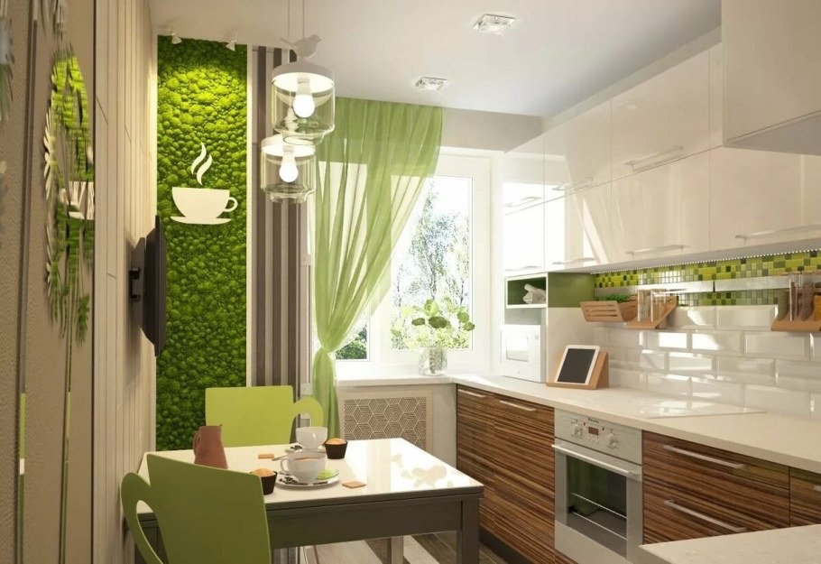 Кухня экостиль 10 кв м