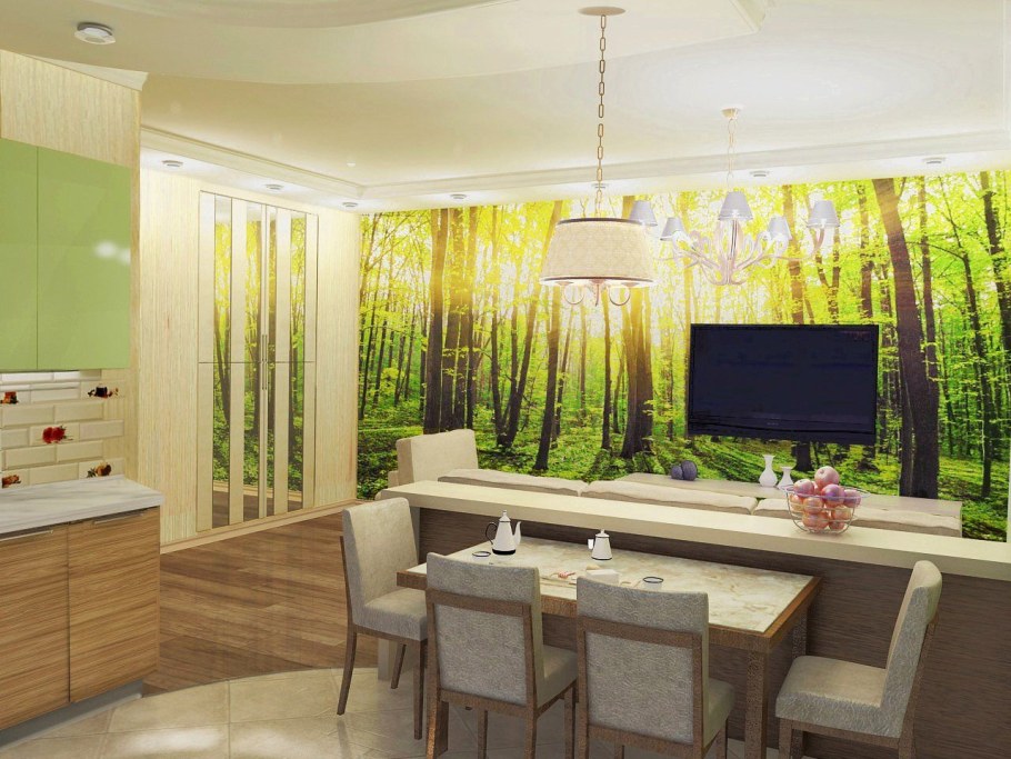 Экостиль в интерьере кухни