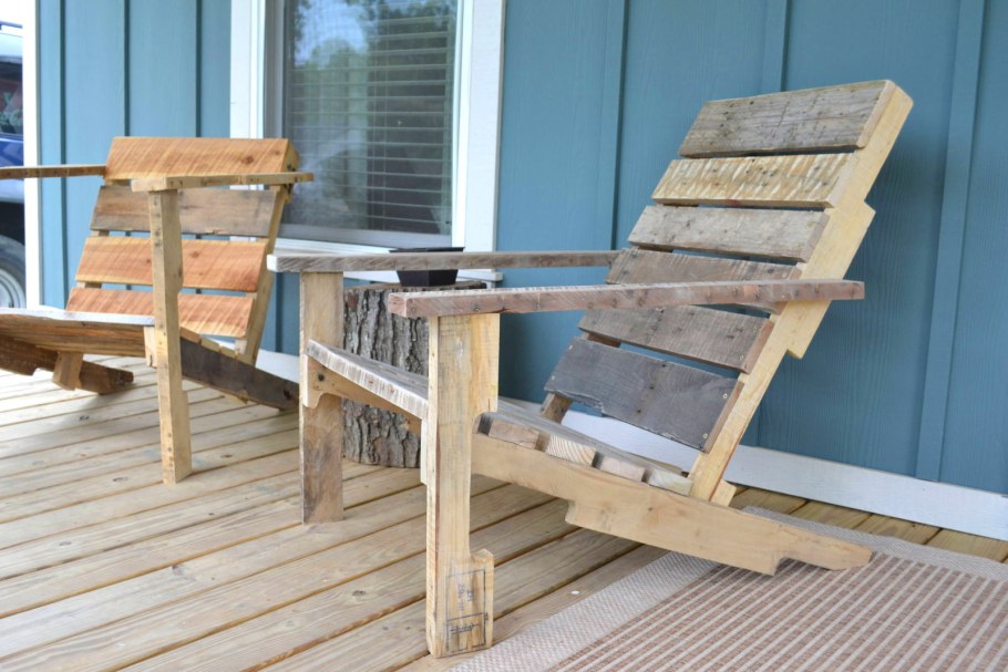 Садовая мебель из подручных материалов