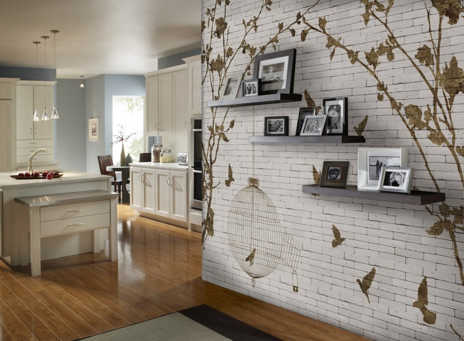 Декор кирпичной стены