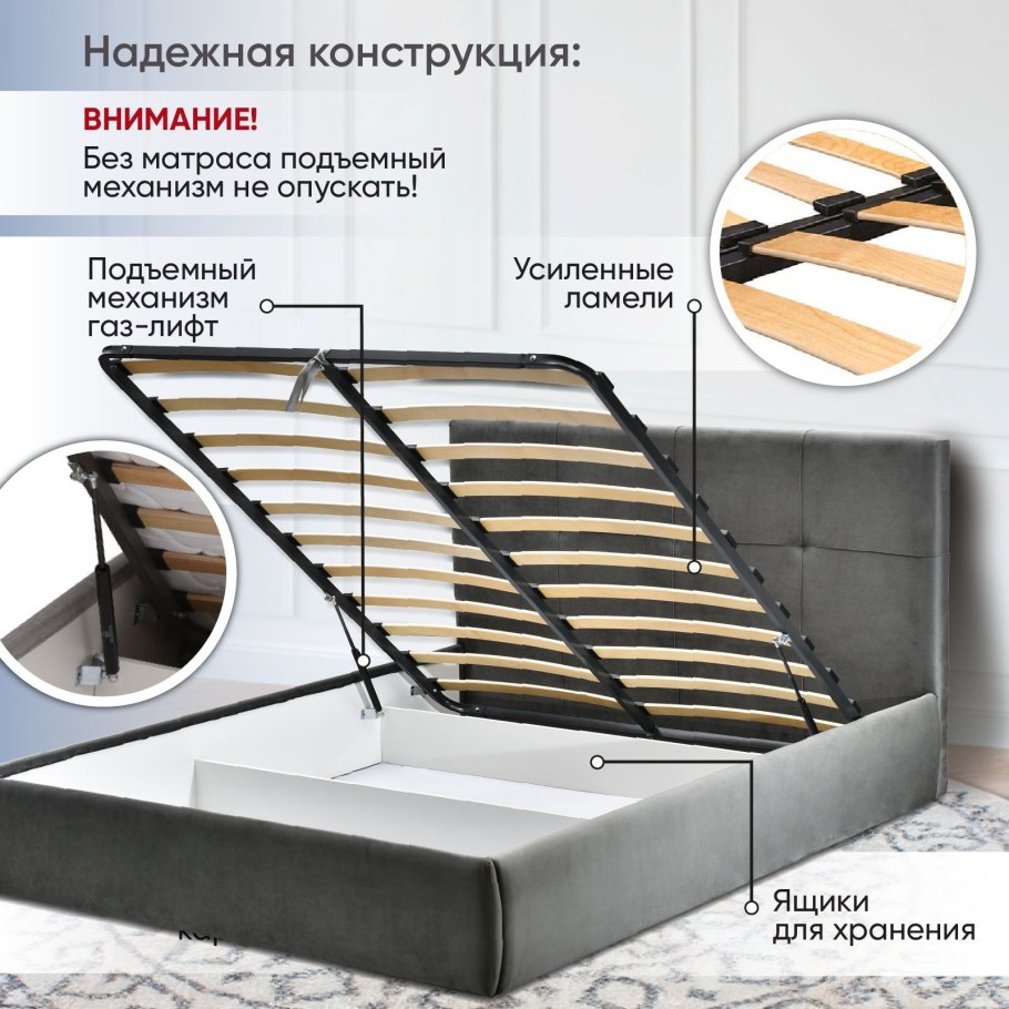 Боковой подъемный механизм для кровати