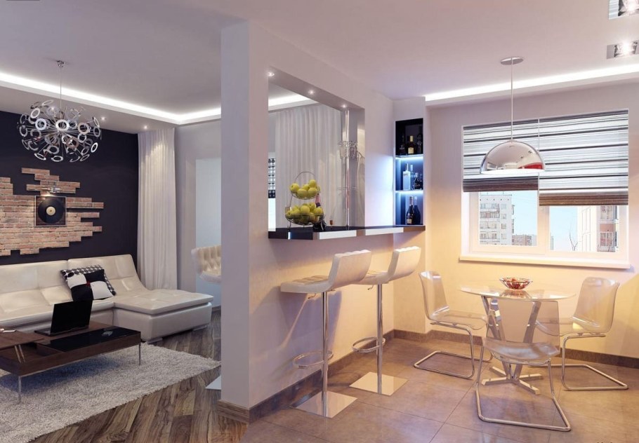 Зонирование студии 20 кв.м