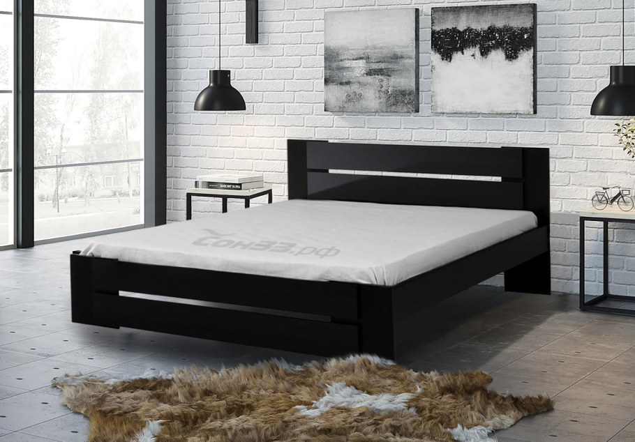 Кровать Фиджи 160 антрацит